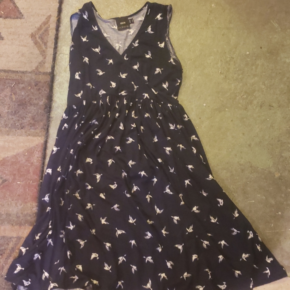 Asos Maternity Dress Size 4 with Birds